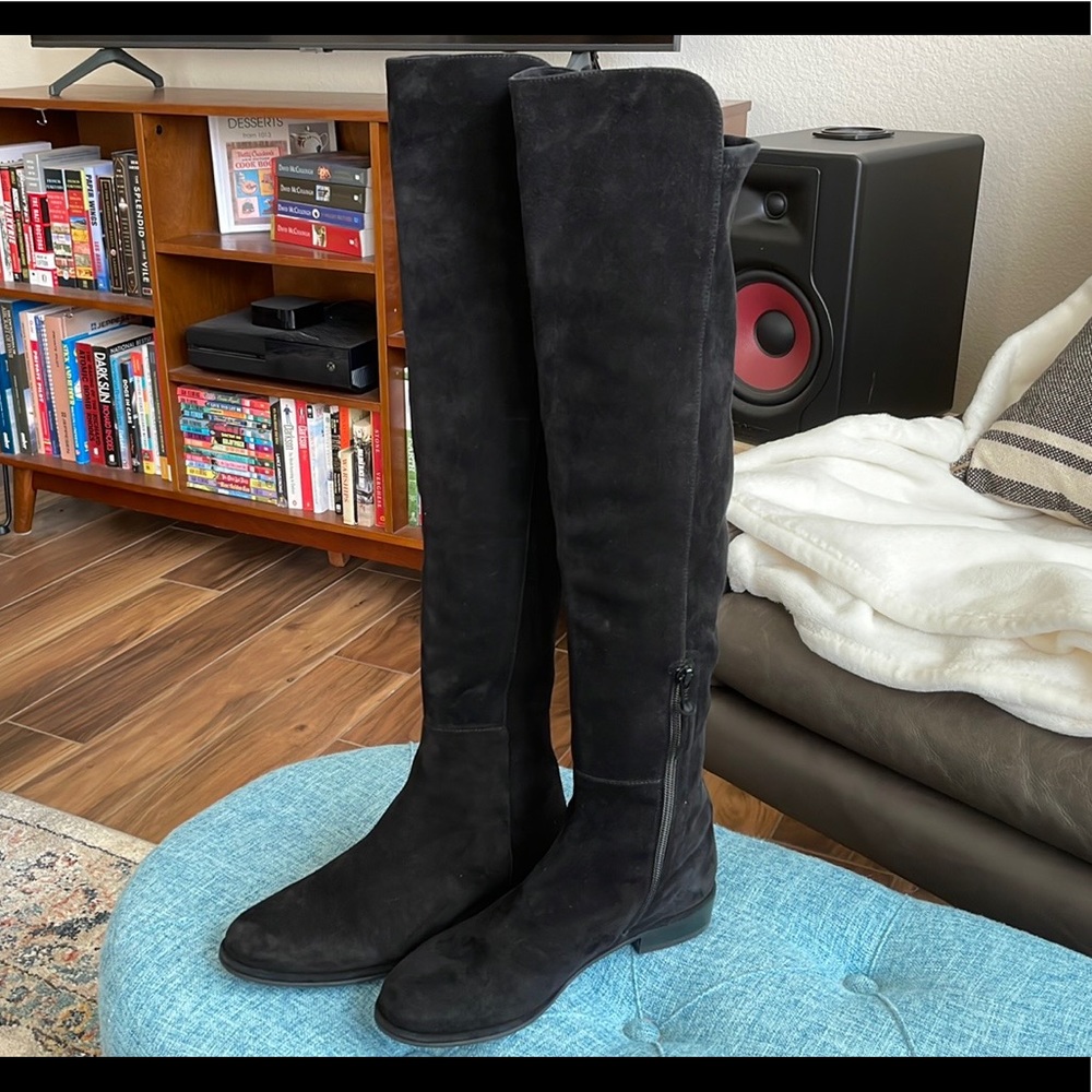 STUART WEITZMAN- Women's Allgood Suede Over-the-Knee Boots